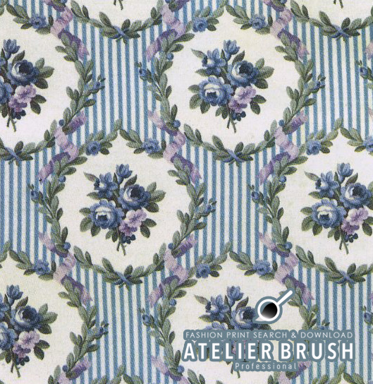 textile design biedermeier pattern