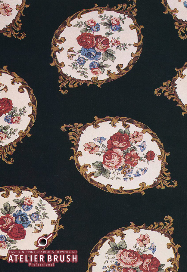 textile design cameo pattern