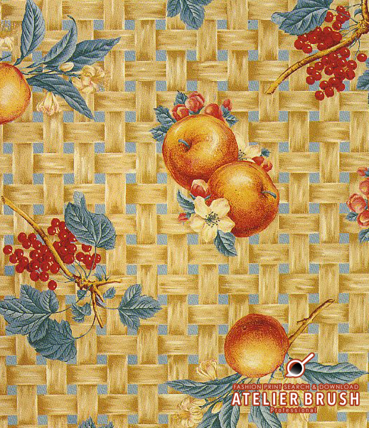 textile design fruits pattern