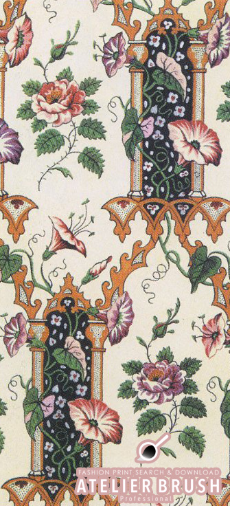 textile design gothic revival pattern