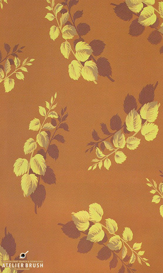 textile design leaves pattern