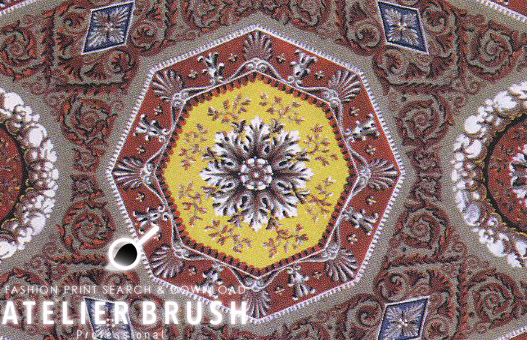 textile design neoclassical pattern
