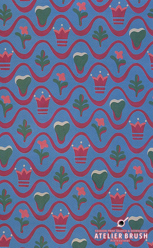 textile design ogee pattern