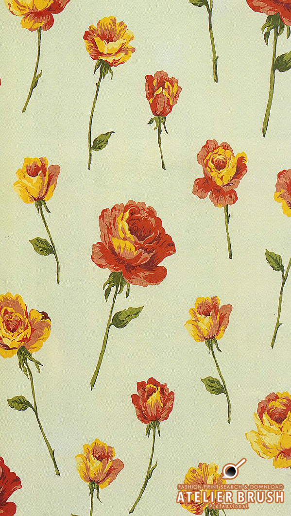 textile design roses pattern