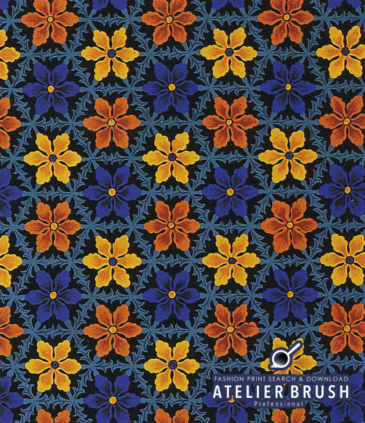 textile design traditional floral pattern