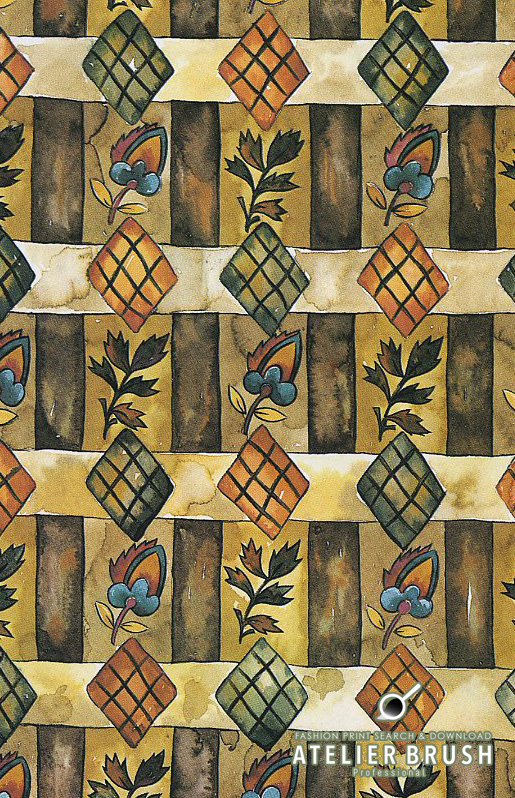 textile design watercolor look pattern